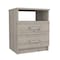 Tuhome Napoles Nightstand, Superior Top, Two Drawers, One Shelf, Light Gray MLZ6569 - alternate 2